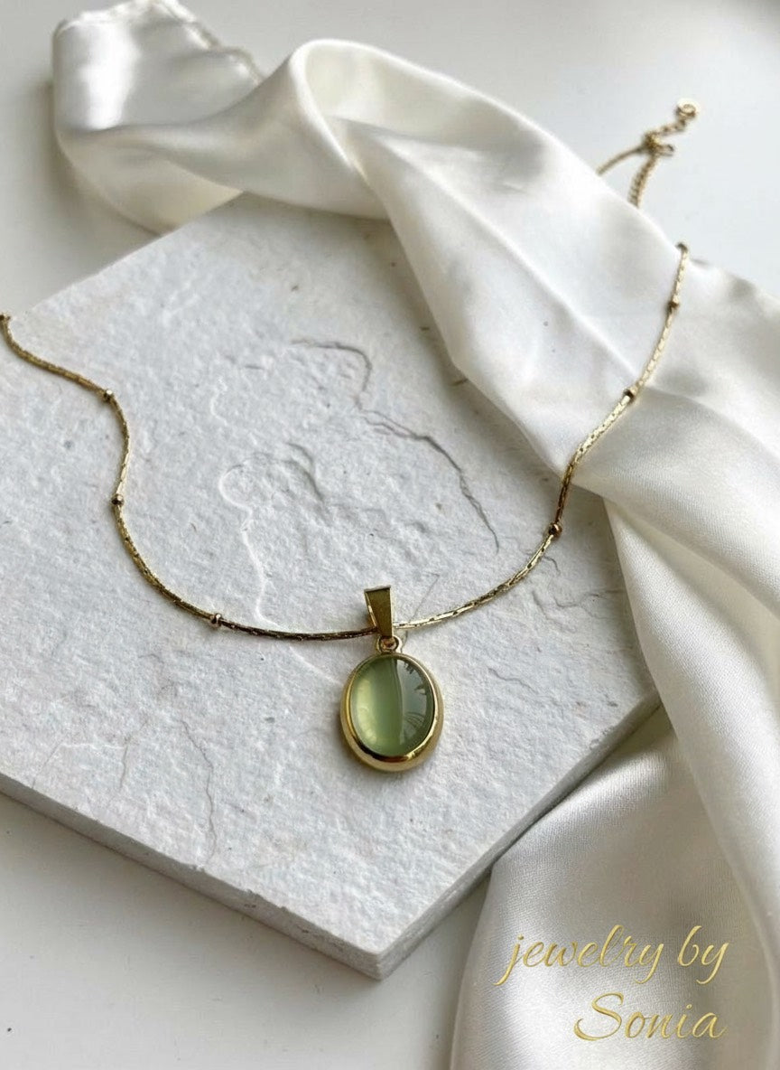 Collier “Ovale Aqua” Acier inoxydable