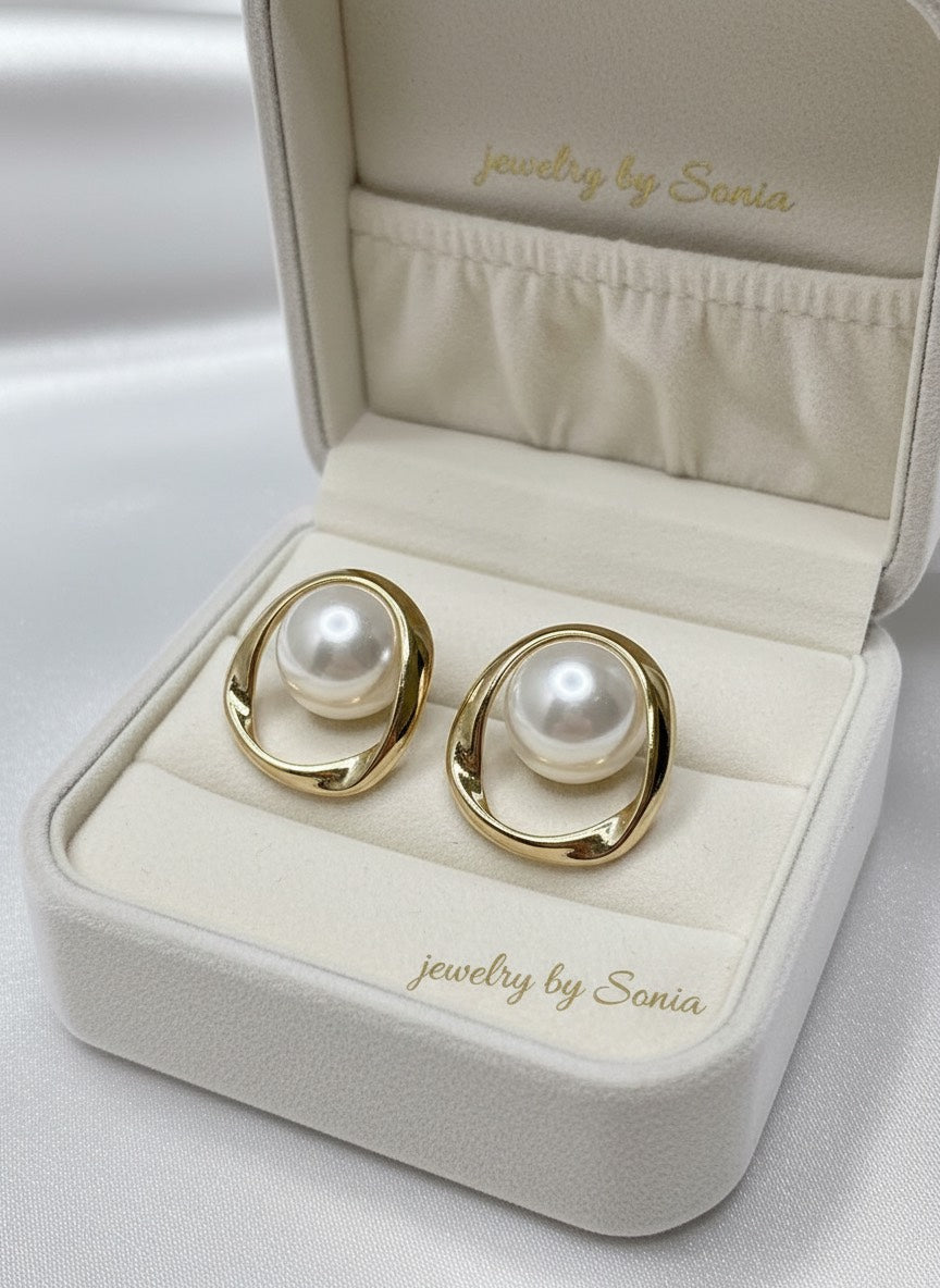 Boucles d'oreilles dorées Elora