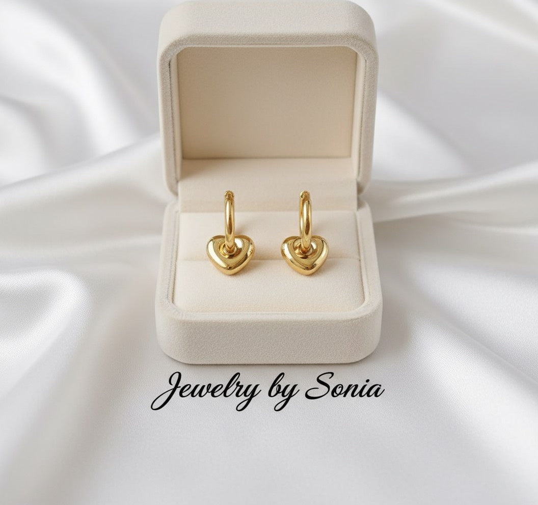 Boucles d'oreilles Love Loop en acier inoxydable