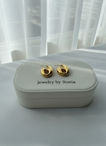 Boucles d’oreilles “Grain de Café Luxe”  Acier inoxydable