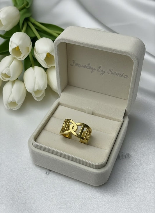 Bague La Chaîne d'Or en acier inoxydable